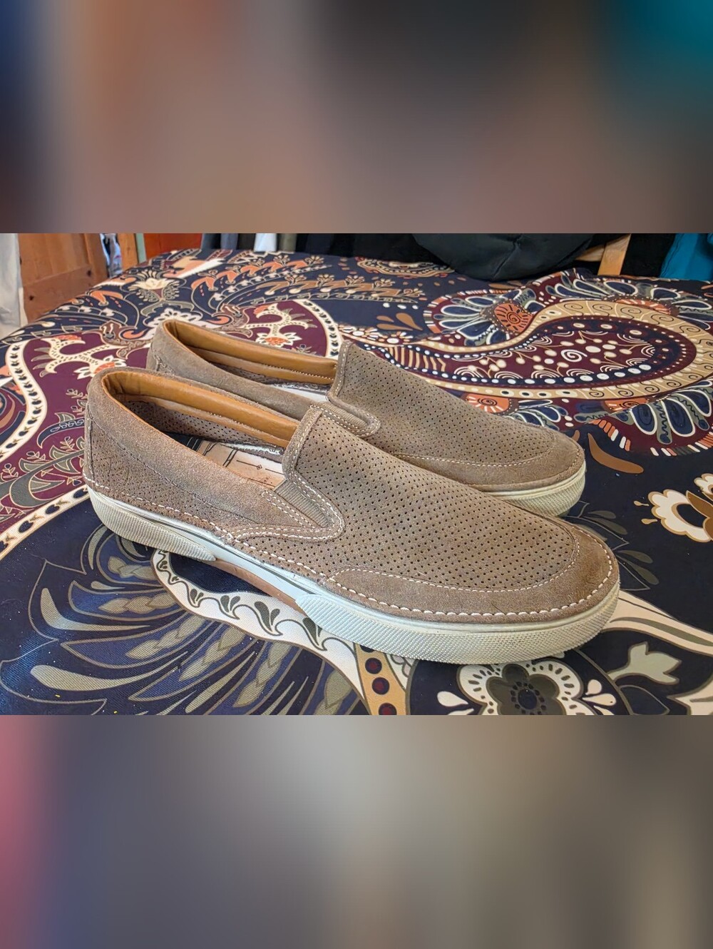 Sperry Top-Sider Largo Slip-On Boat shoes in taupe suede Mens 11.5 Loafer Style